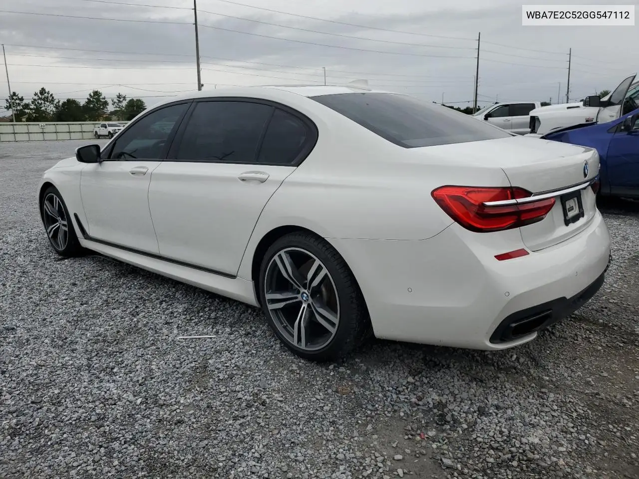 2016 BMW 740 I VIN: WBA7E2C52GG547112 Lot: 63069355
