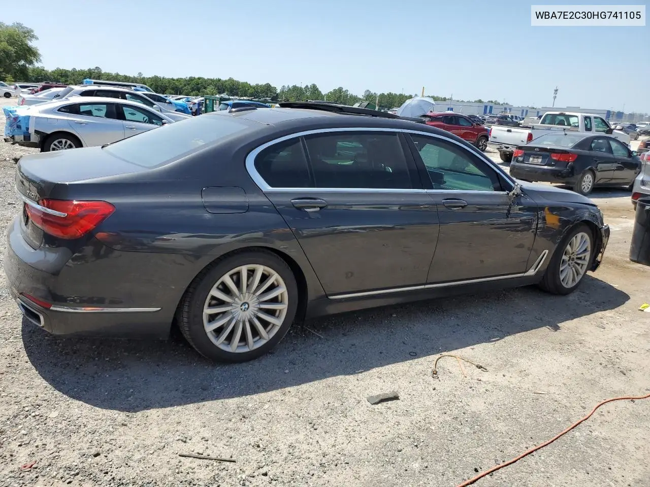 2017 BMW 740 I VIN: WBA7E2C30HG741105 Lot: 56632005