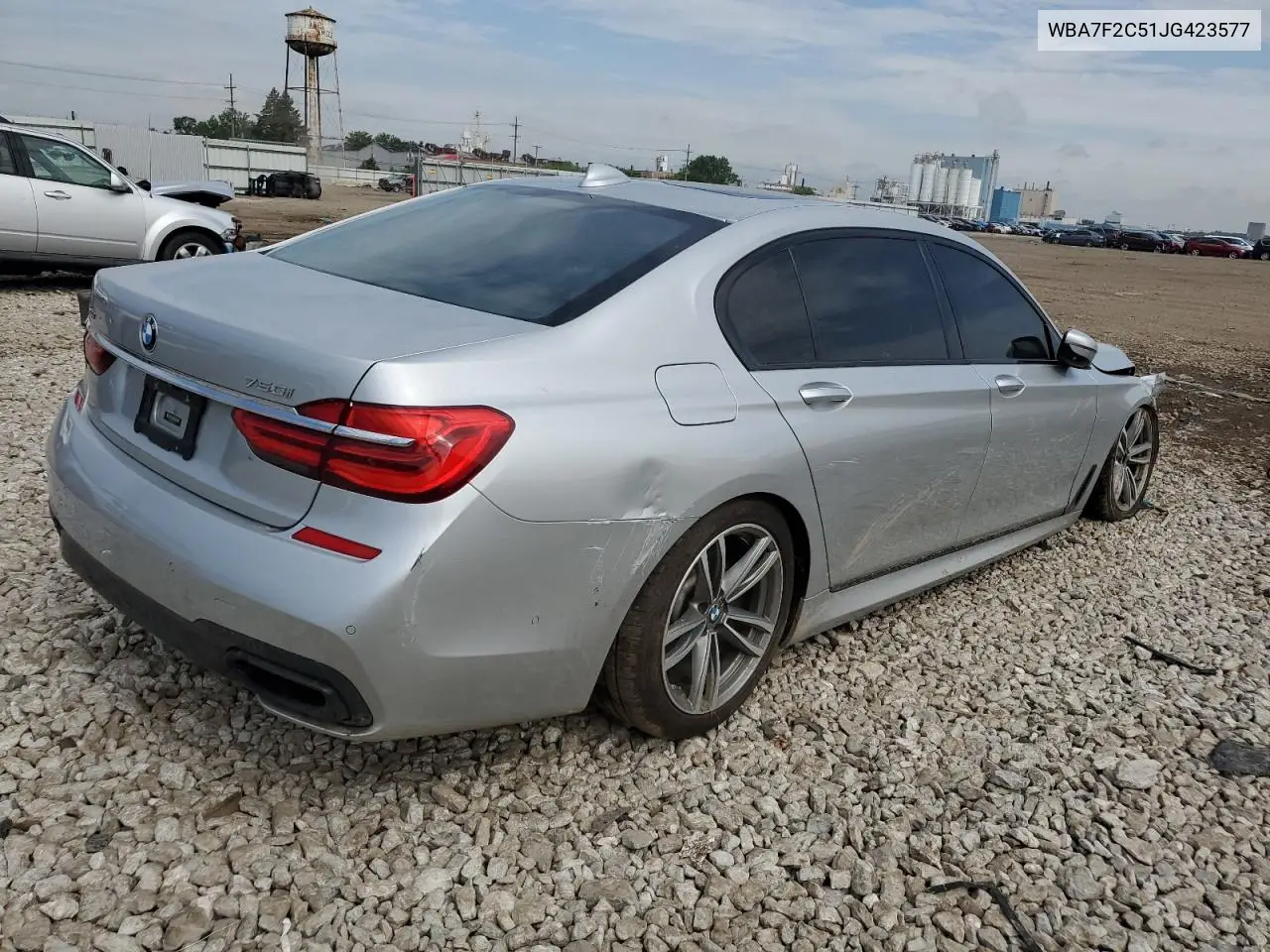 2018 BMW 750 Xi VIN: WBA7F2C51JG423577 Lot: 61958705