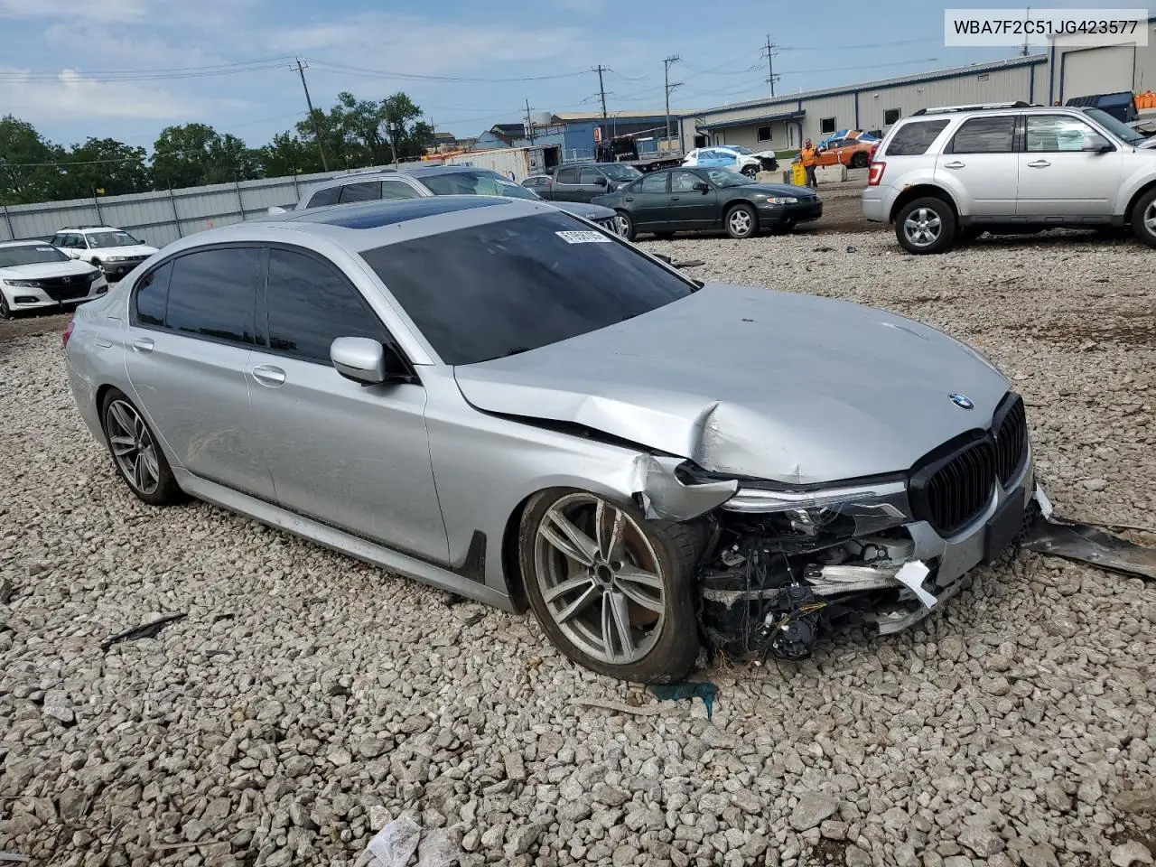 2018 BMW 750 Xi VIN: WBA7F2C51JG423577 Lot: 61958705