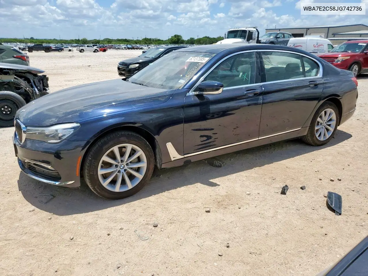 2018 BMW 740 I VIN: WBA7E2C58JG742736 Lot: 62137585