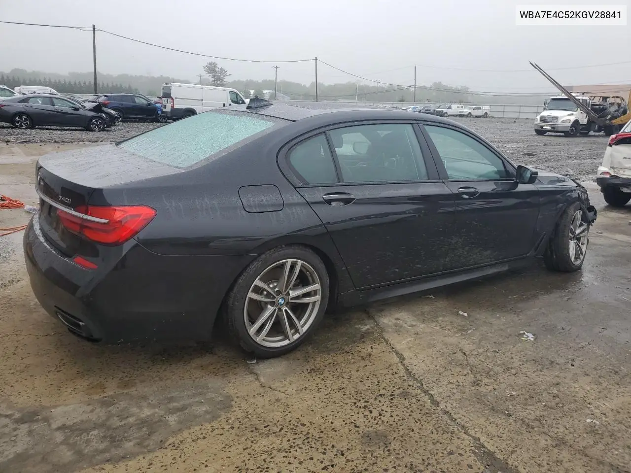 2019 BMW 740 Xi VIN: WBA7E4C52KGV28841 Lot: 56567375