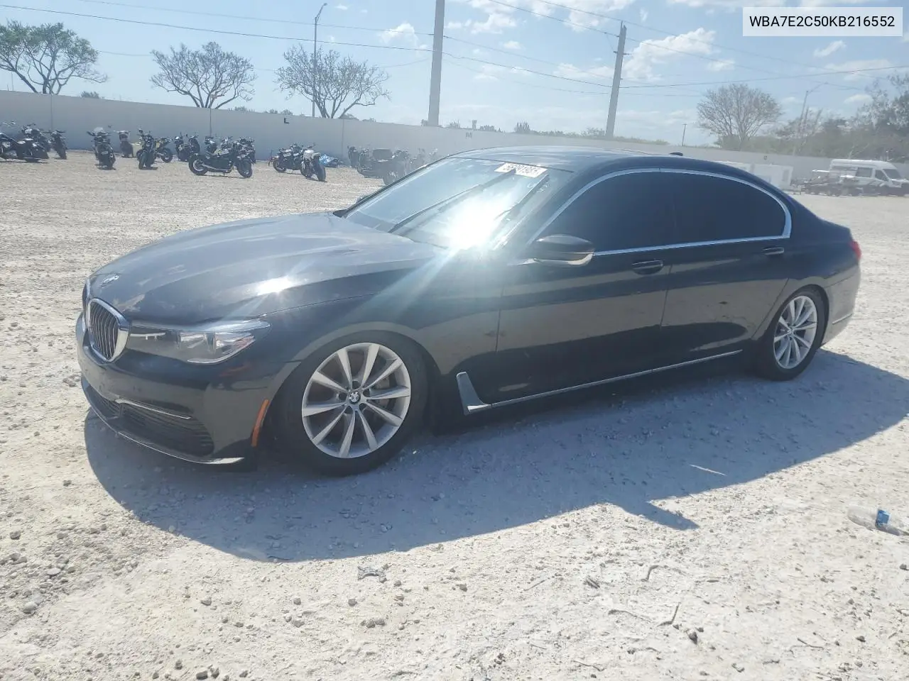 2019 BMW 740 I VIN: WBA7E2C50KB216552 Lot: 56991985
