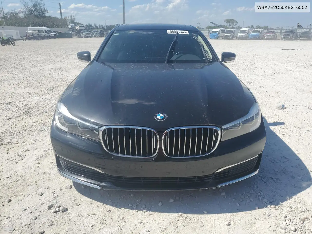 2019 BMW 740 I VIN: WBA7E2C50KB216552 Lot: 56991985