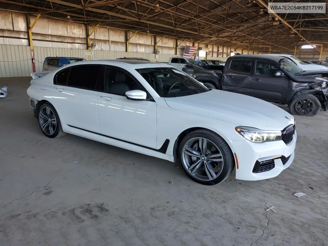 2019 BMW 740 I VIN: WBA7E2C54KB217199 Lot: 57178915