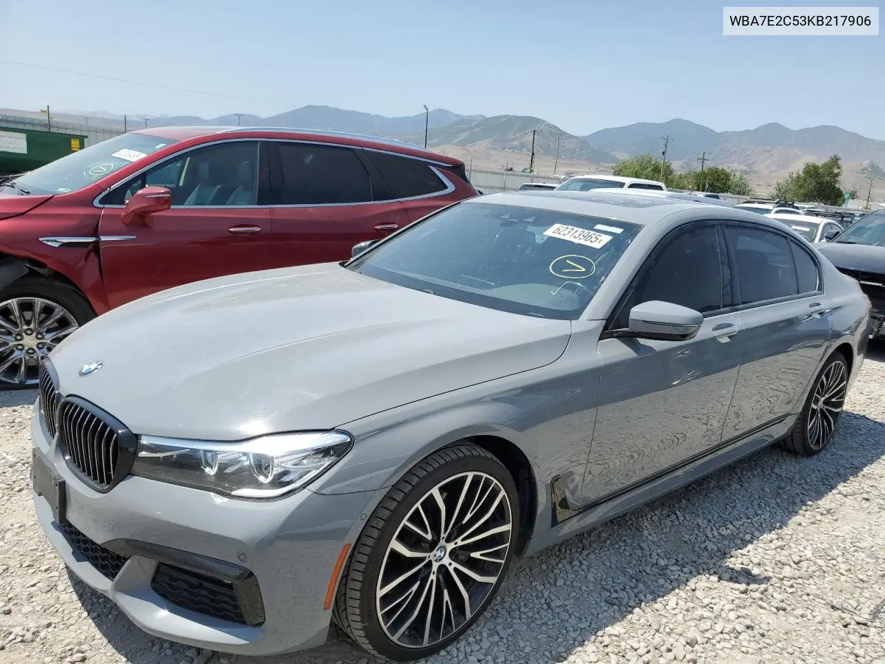 2019 BMW 740 I VIN: WBA7E2C53KB217906 Lot: 62313965