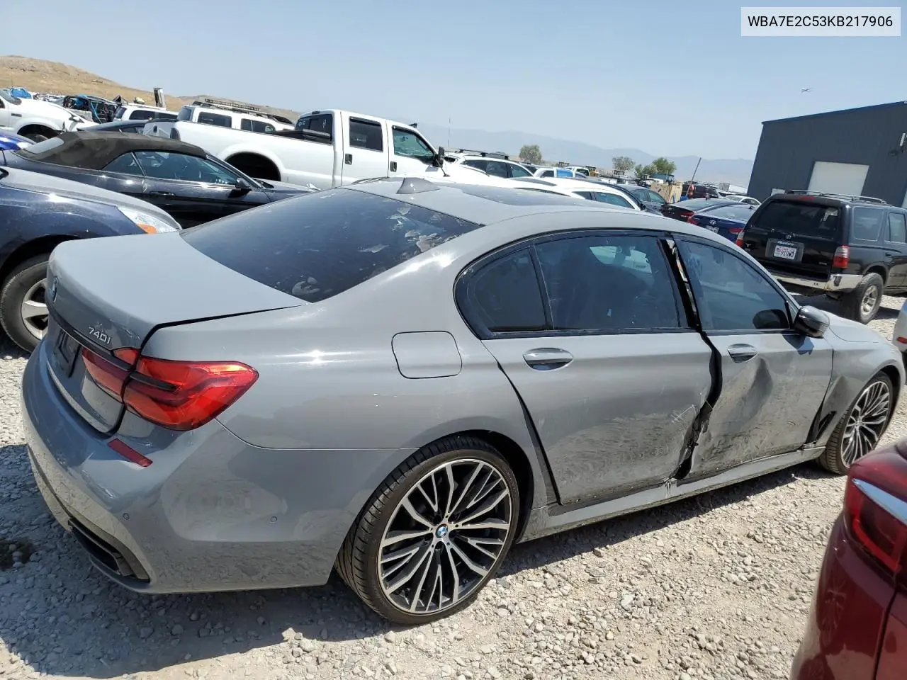 2019 BMW 740 I VIN: WBA7E2C53KB217906 Lot: 62313965