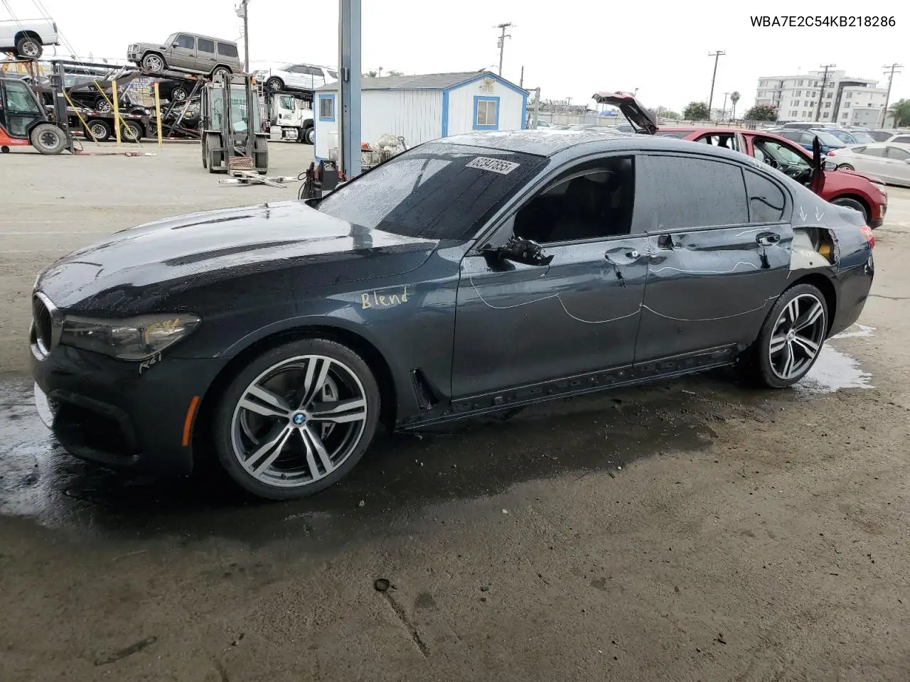 2019 BMW 740 I VIN: WBA7E2C54KB218286 Lot: 62347855