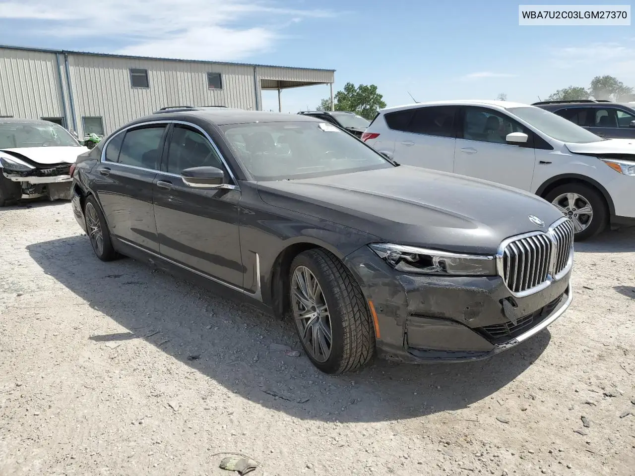 2020 BMW 750 Xi VIN: WBA7U2C03LGM27370 Lot: 56576775