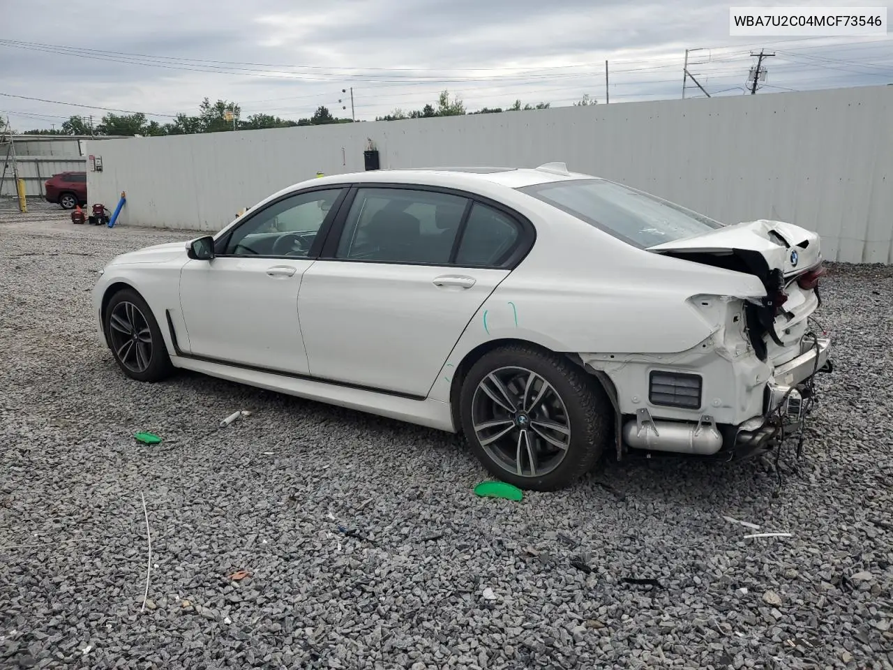 2021 BMW 750 Xi VIN: WBA7U2C04MCF73546 Lot: 62587275