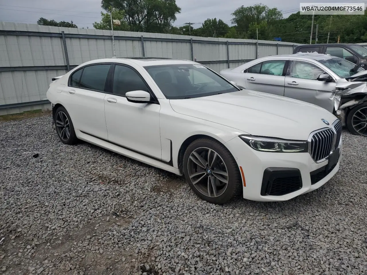 2021 BMW 750 Xi VIN: WBA7U2C04MCF73546 Lot: 62587275