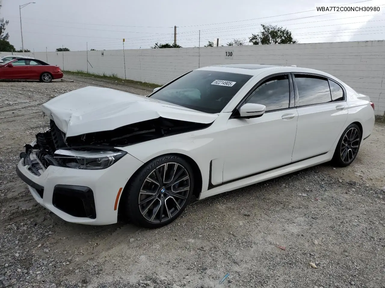 2022 BMW 740 I VIN: WBA7T2C00NCH30980 Lot: 62214905