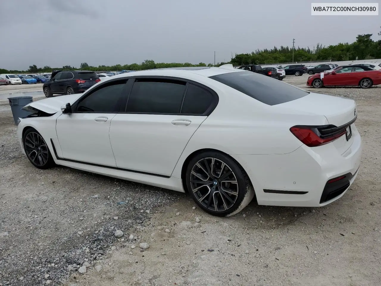 2022 BMW 740 I VIN: WBA7T2C00NCH30980 Lot: 62214905