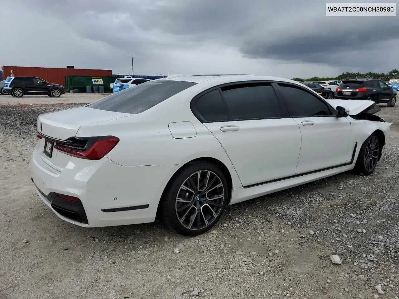 2022 BMW 740 I VIN: WBA7T2C00NCH30980 Lot: 62214905