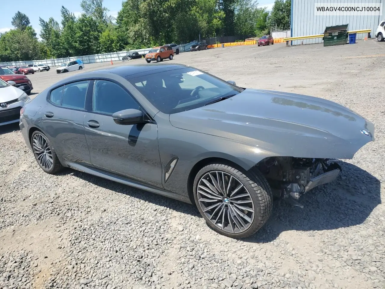 2022 BMW 840Xi VIN: WBAGV4C00NCJ10004 Lot: 61475915