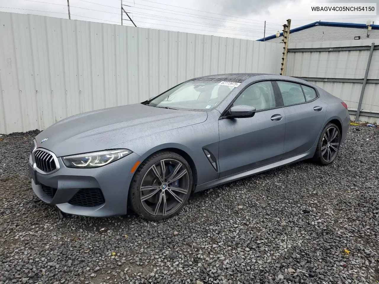 2022 BMW 840Xi VIN: WBAGV4C05NCH54150 Lot: 62773975