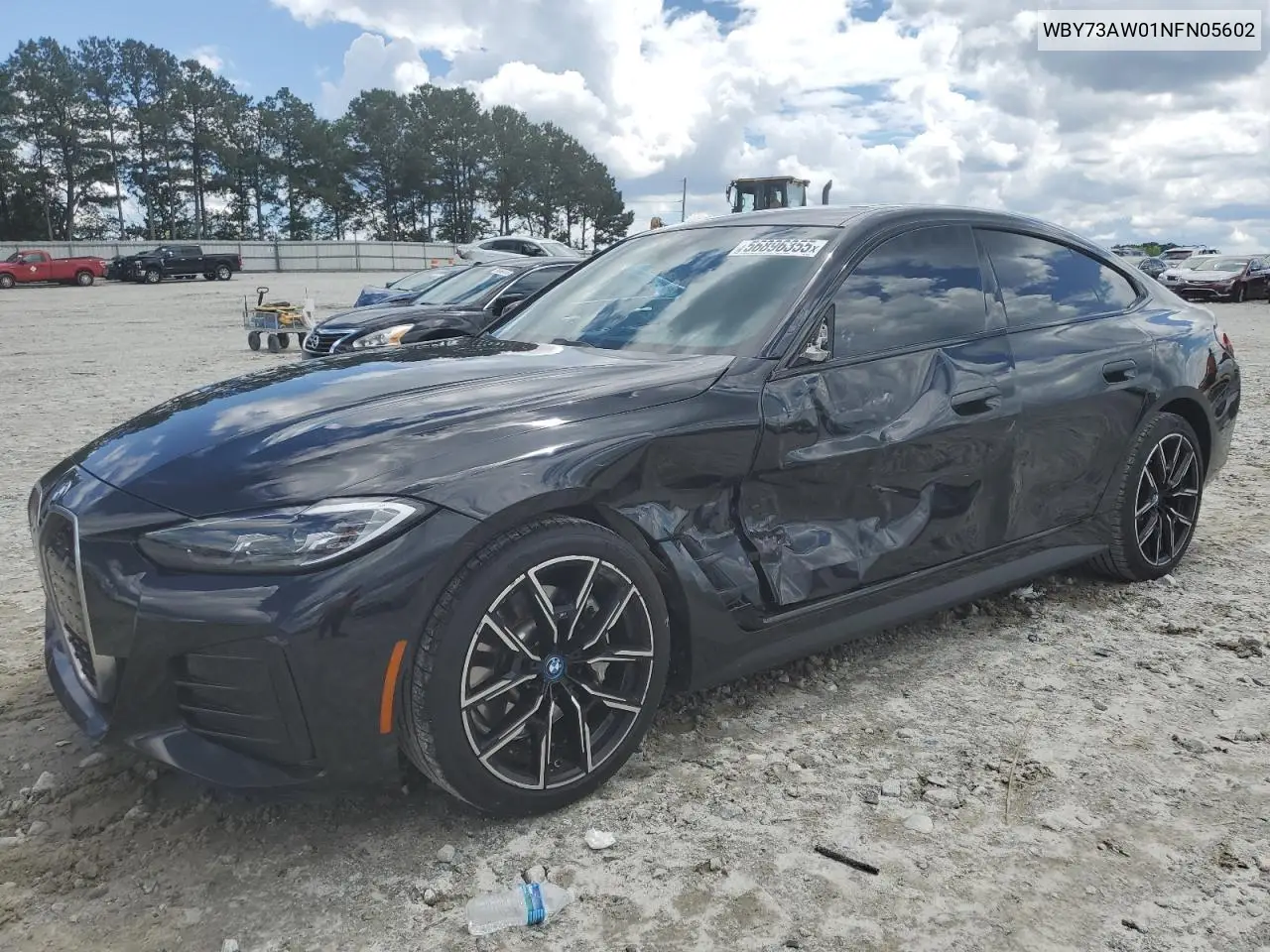 2022 BMW I4 Edrive 40 VIN: WBY73AW01NFN05602 Lot: 56896355