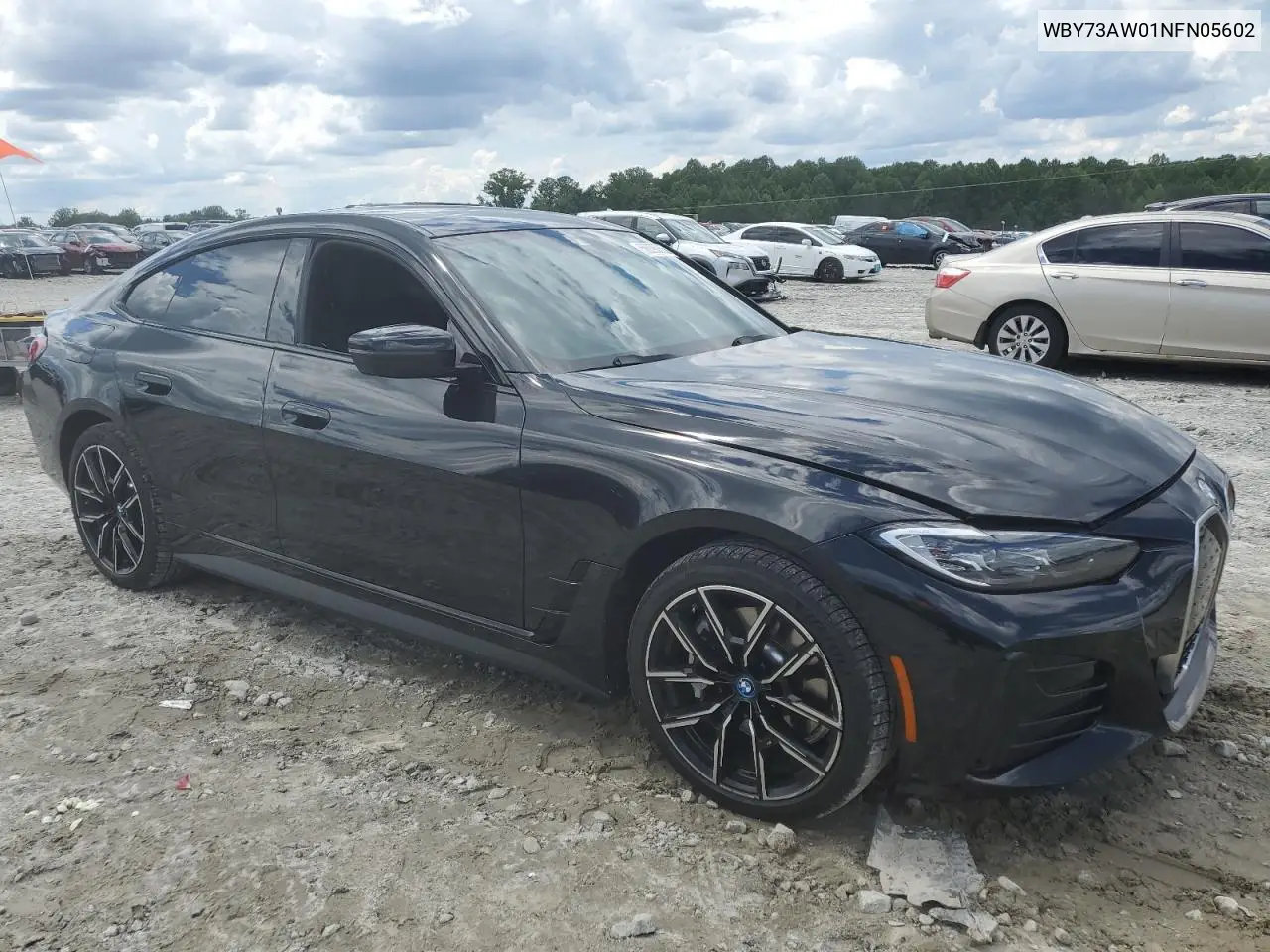 2022 BMW I4 Edrive 40 VIN: WBY73AW01NFN05602 Lot: 56896355