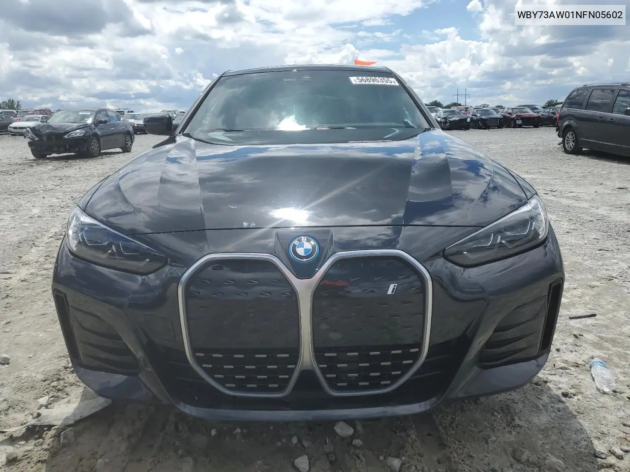 2022 BMW I4 Edrive 40 VIN: WBY73AW01NFN05602 Lot: 56896355