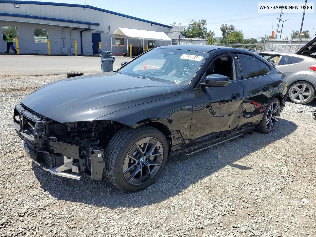 2022 BMW I4 Edrive 40 VIN: WBY73AW05NFN10284 Lot: 57851335