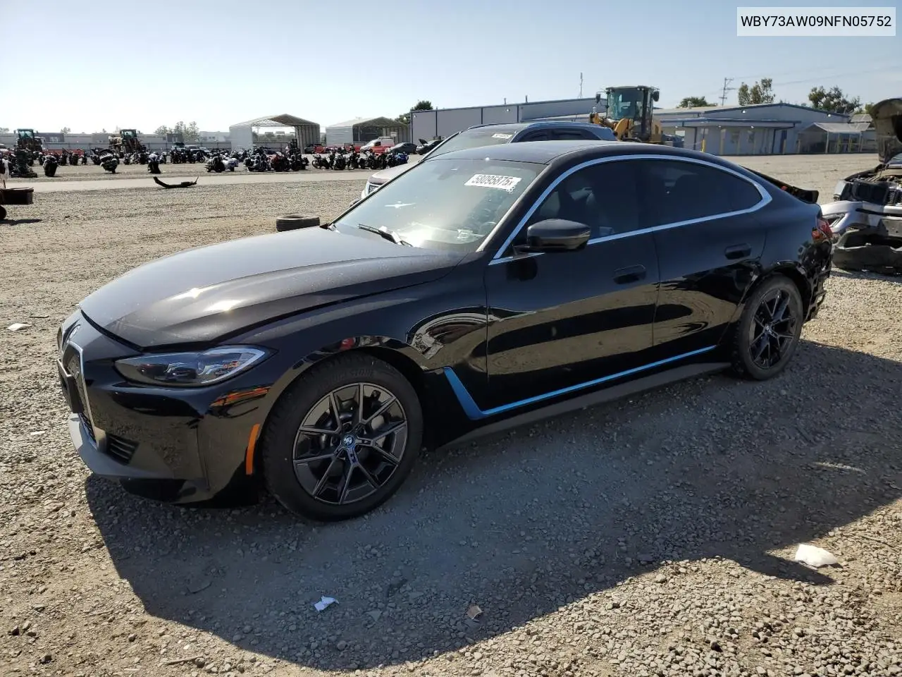 2022 BMW I4 Edrive 40 VIN: WBY73AW09NFN05752 Lot: 58095875