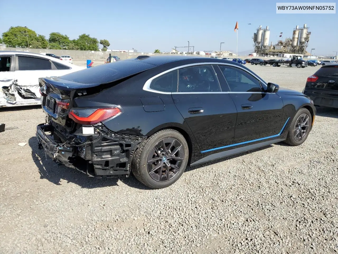 2022 BMW I4 Edrive 40 VIN: WBY73AW09NFN05752 Lot: 58095875