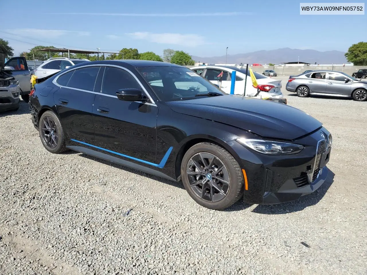 2022 BMW I4 Edrive 40 VIN: WBY73AW09NFN05752 Lot: 58095875
