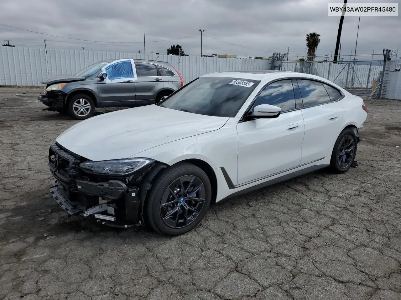 2023 BMW I4 Edrive 35 VIN: WBY43AW02PFR45480 Lot: 53398835