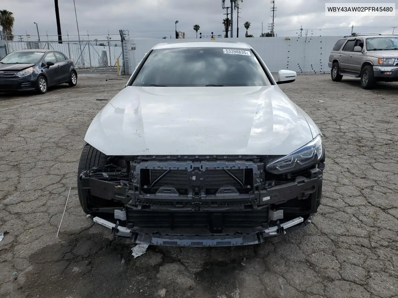 2023 BMW I4 Edrive 35 VIN: WBY43AW02PFR45480 Lot: 53398835