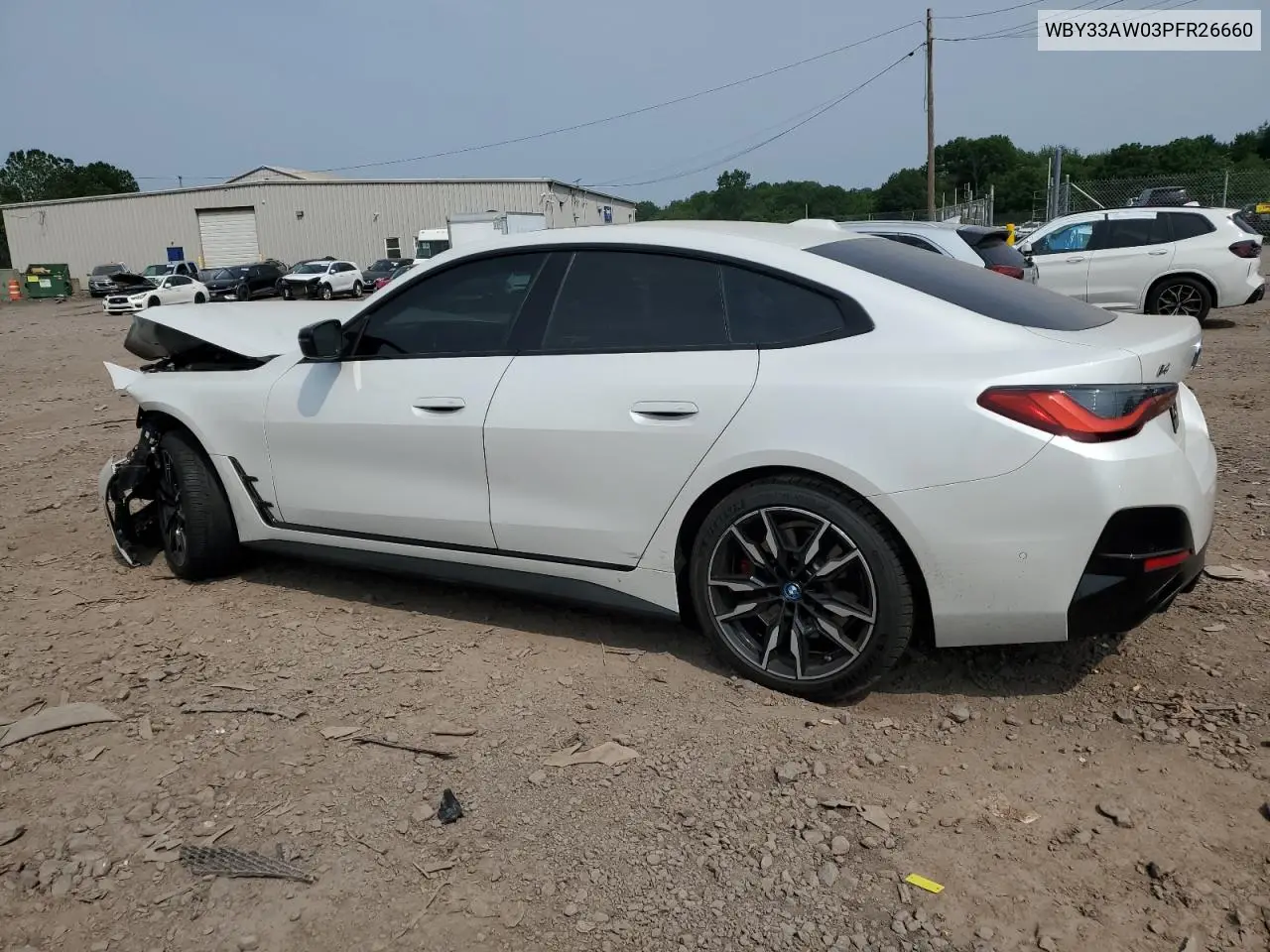 2023 BMW I4 M50 VIN: WBY33AW03PFR26660 Lot: 60793705