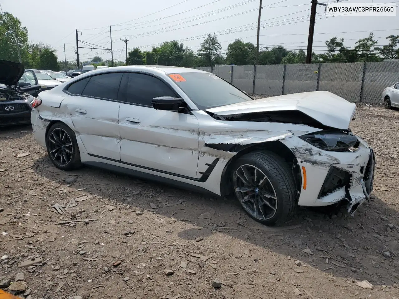 2023 BMW I4 M50 VIN: WBY33AW03PFR26660 Lot: 60793705