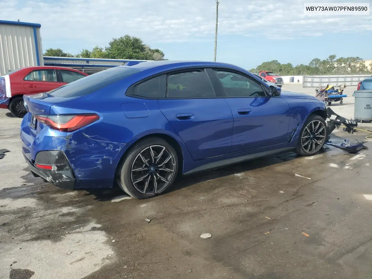 2023 BMW I4 Edrive 40 VIN: WBY73AW07PFN89590 Lot: 61459275