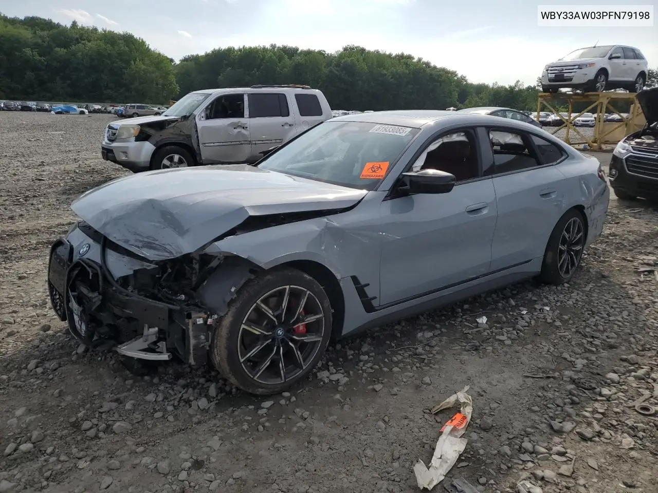2023 BMW I4 M50 VIN: WBY33AW03PFN79198 Lot: 61933085