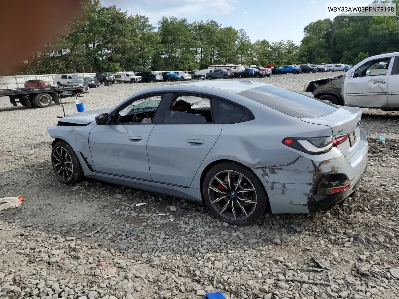 2023 BMW I4 M50 VIN: WBY33AW03PFN79198 Lot: 61933085