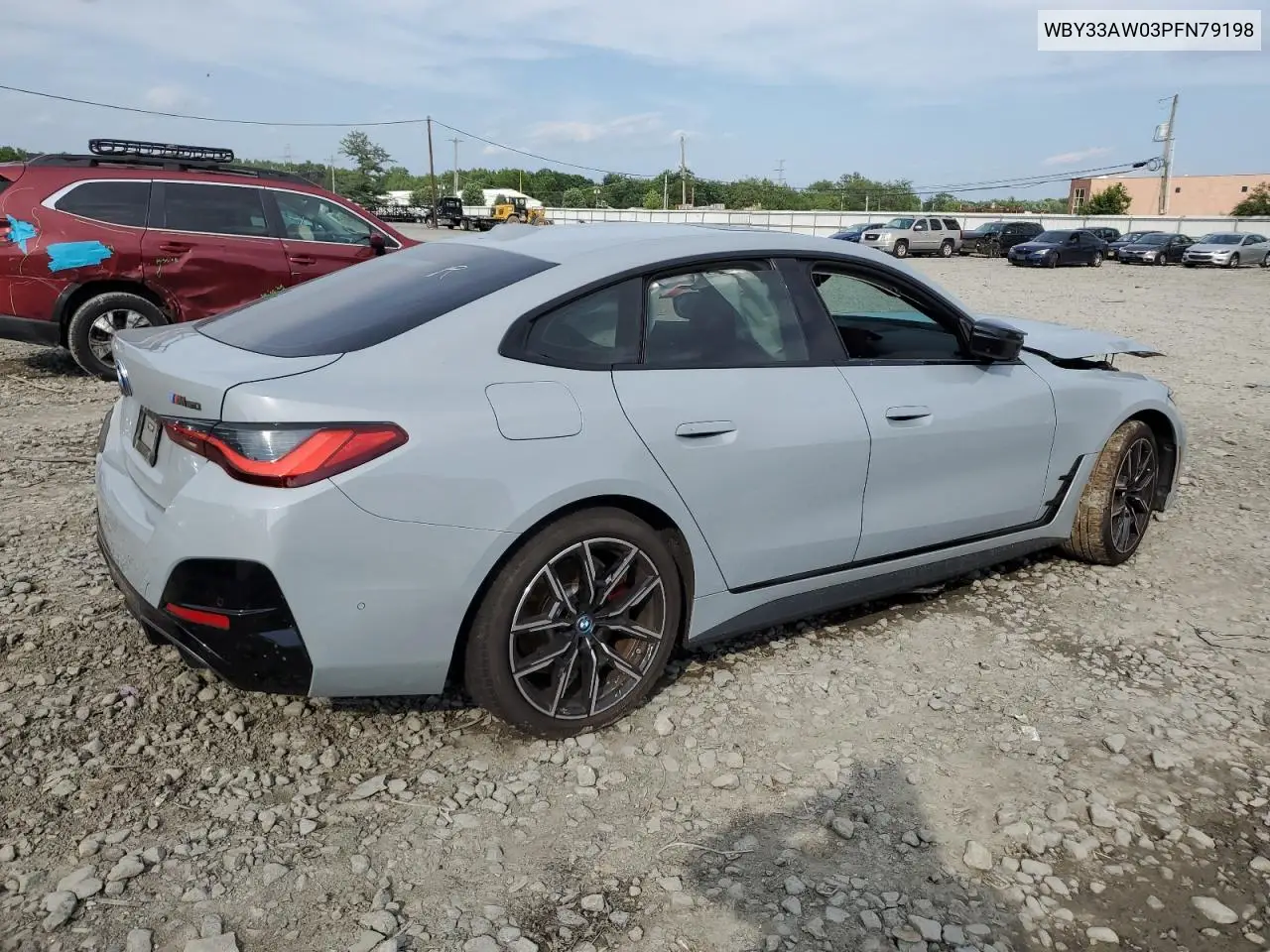 2023 BMW I4 M50 VIN: WBY33AW03PFN79198 Lot: 61933085