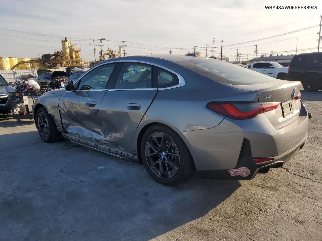 2024 BMW I4 Edrive 35 VIN: WBY43AW06RFS38949 Lot: 46886215