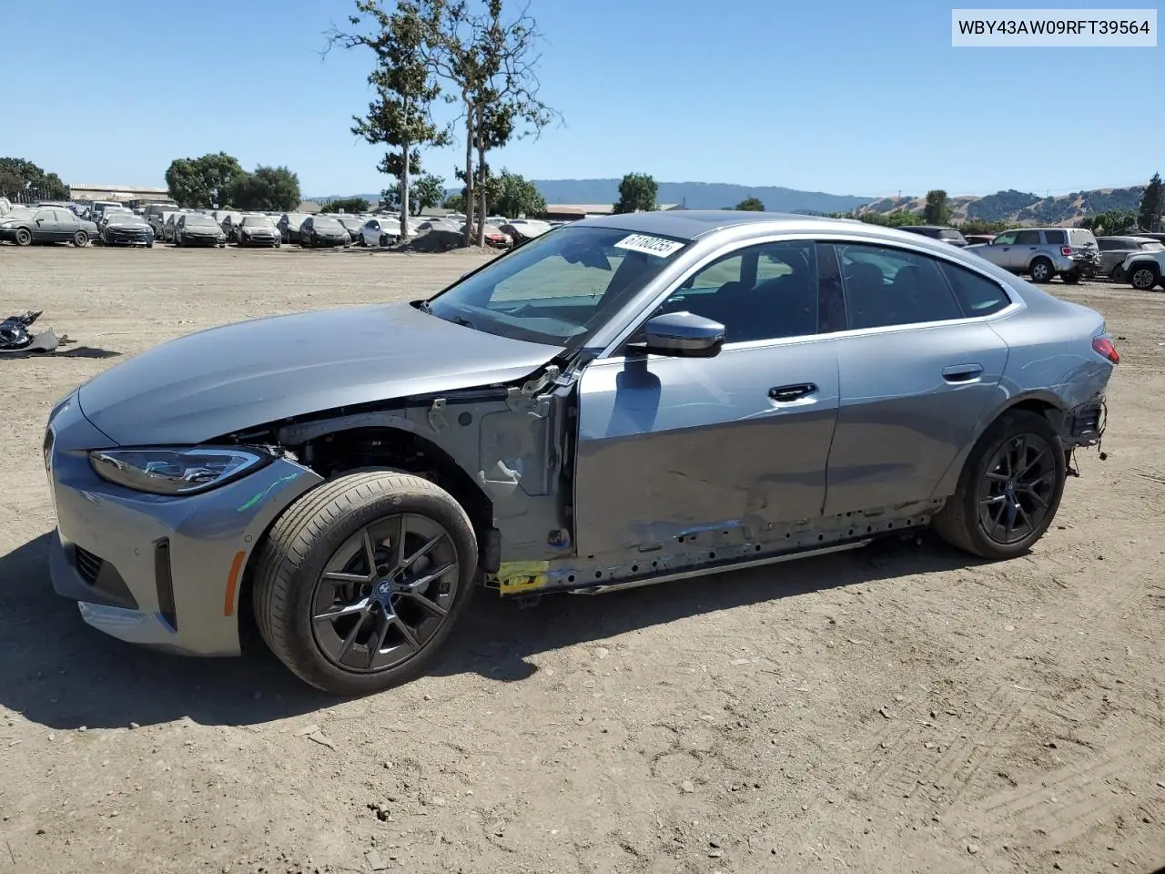 2024 BMW I4 Edrive 35 VIN: WBY43AW09RFT39564 Lot: 61180255