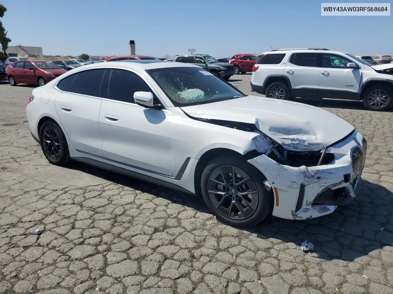 2024 BMW I4 Edrive 35 VIN: WBY43AW03RFS68684 Lot: 62593555