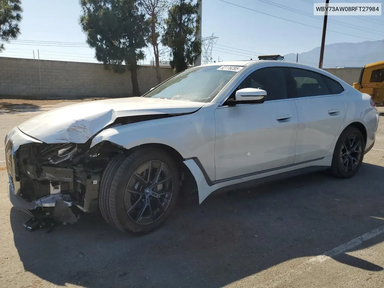 2024 BMW I4 Edrive 40 VIN: WBY73AW08RFT27984 Lot: 62776285