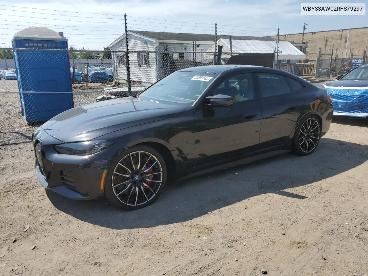 2024 BMW I4 M50 VIN: WBY33AW02RFS79297 Lot: 62890645