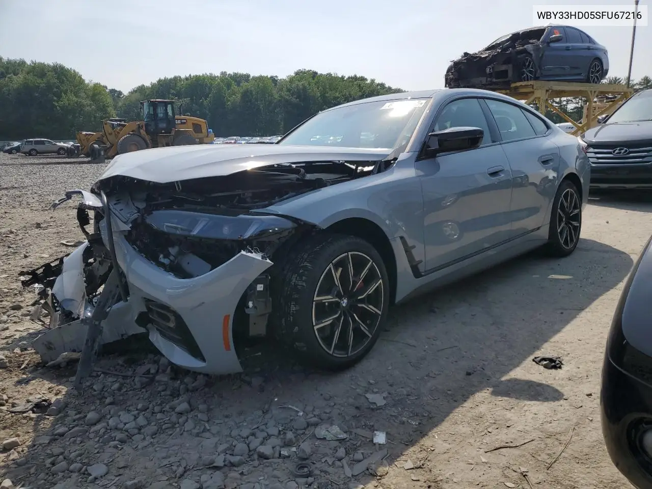 2025 BMW I4 M50 VIN: WBY33HD05SFU67216 Lot: 60873365