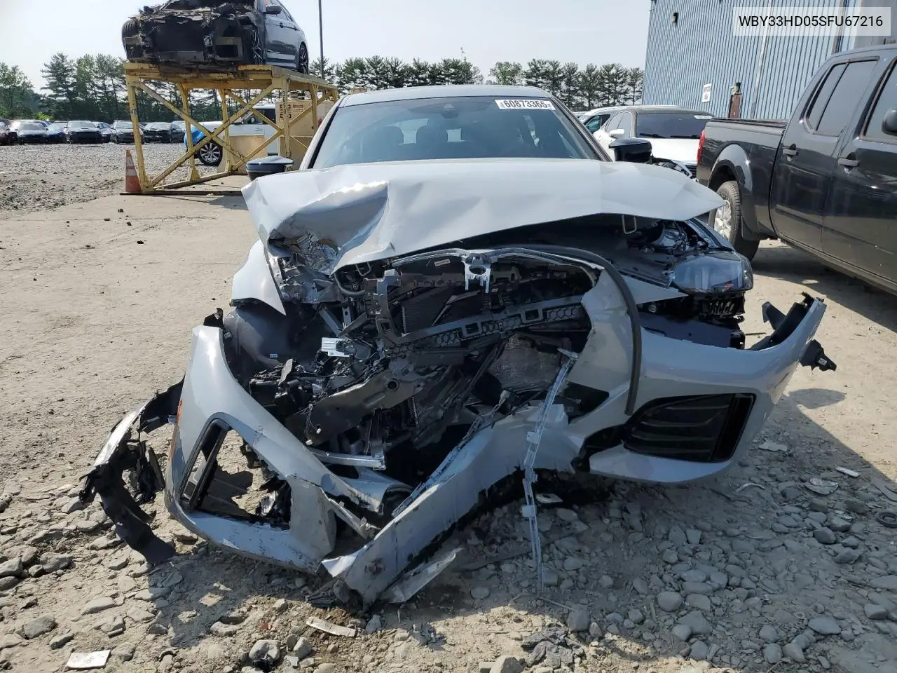 2025 BMW I4 M50 VIN: WBY33HD05SFU67216 Lot: 60873365