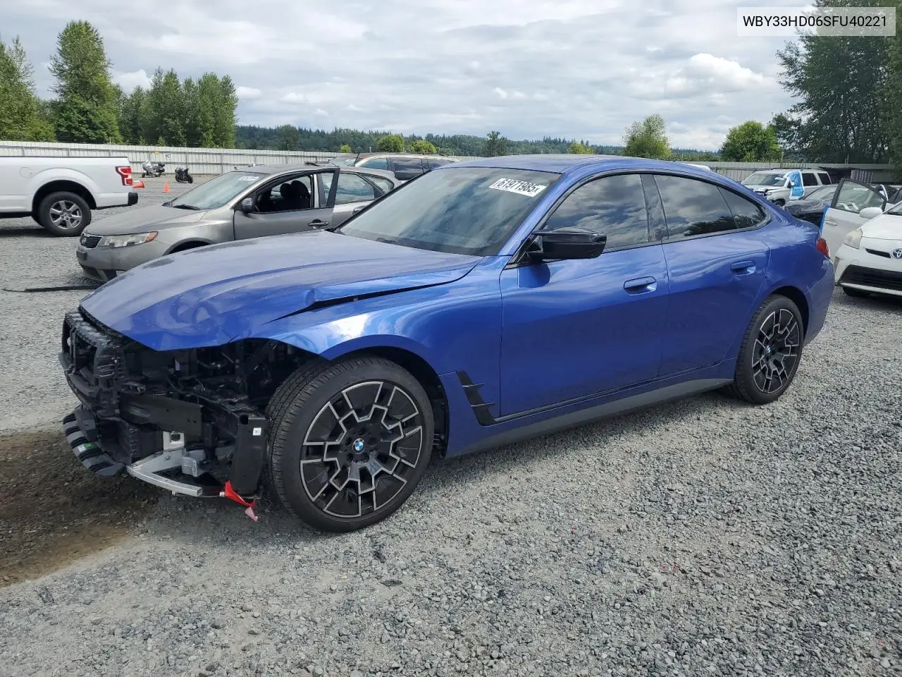 2025 BMW I4 M50 VIN: WBY33HD06SFU40221 Lot: 61971985