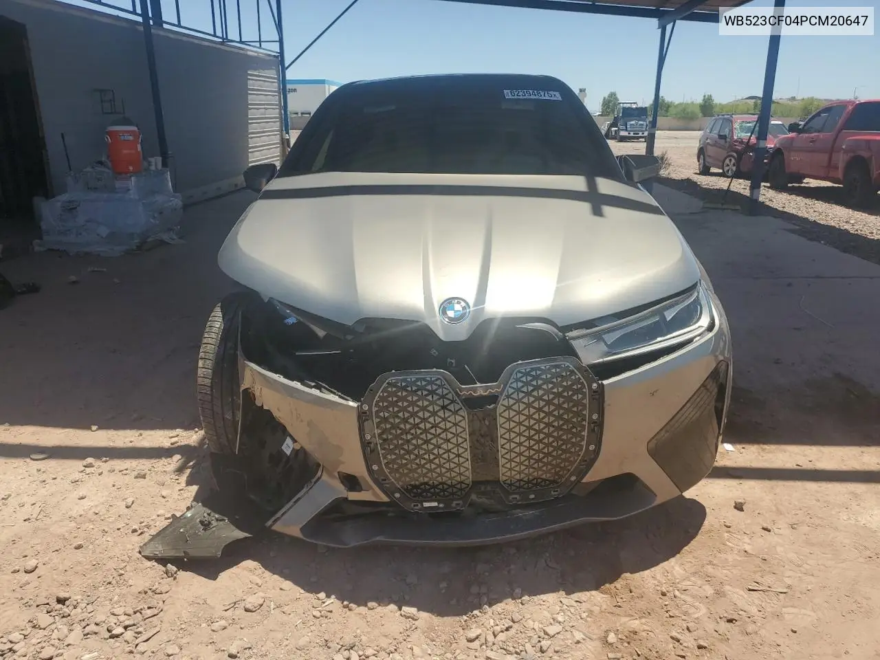 2023 BMW Ix xDrive50 VIN: WB523CF04PCM20647 Lot: 62394875