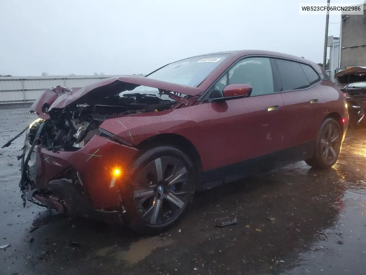 2024 BMW Ix xDrive50 VIN: WB523CF06RCN22986 Lot: 82221934
