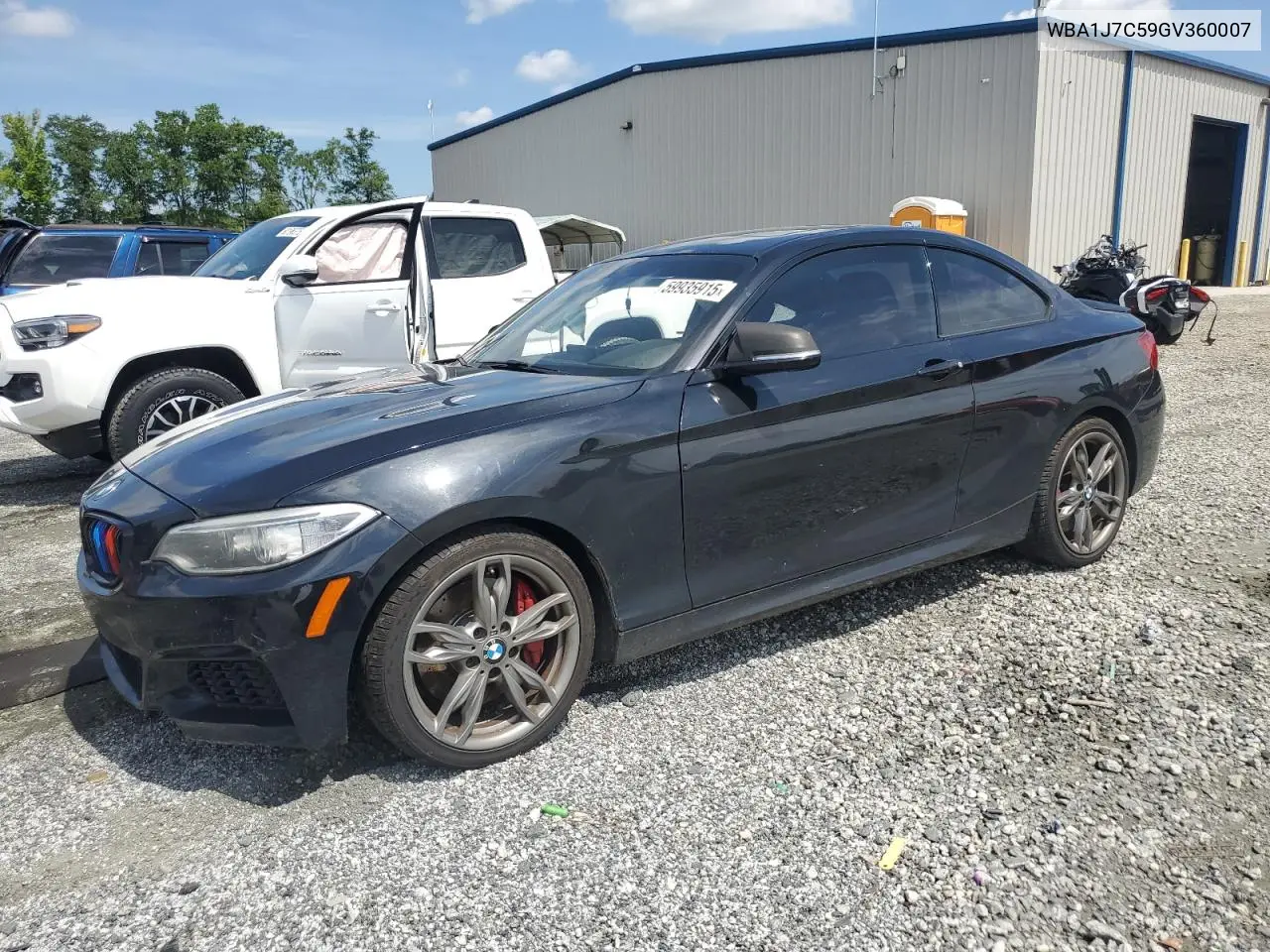 2016 BMW M235I VIN: WBA1J7C59GV360007 Lot: 59935915