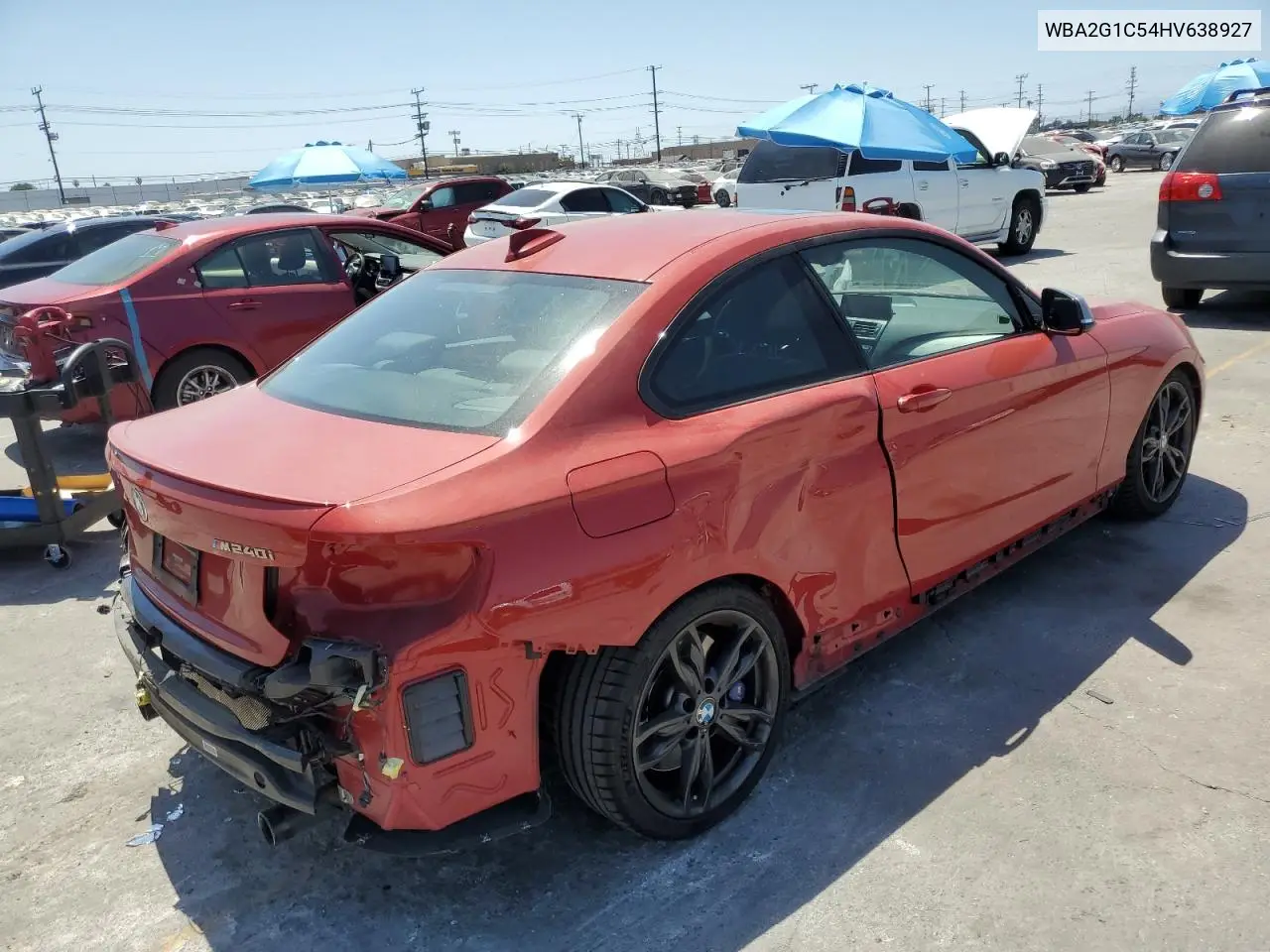 2017 BMW M240I VIN: WBA2G1C54HV638927 Lot: 61210075