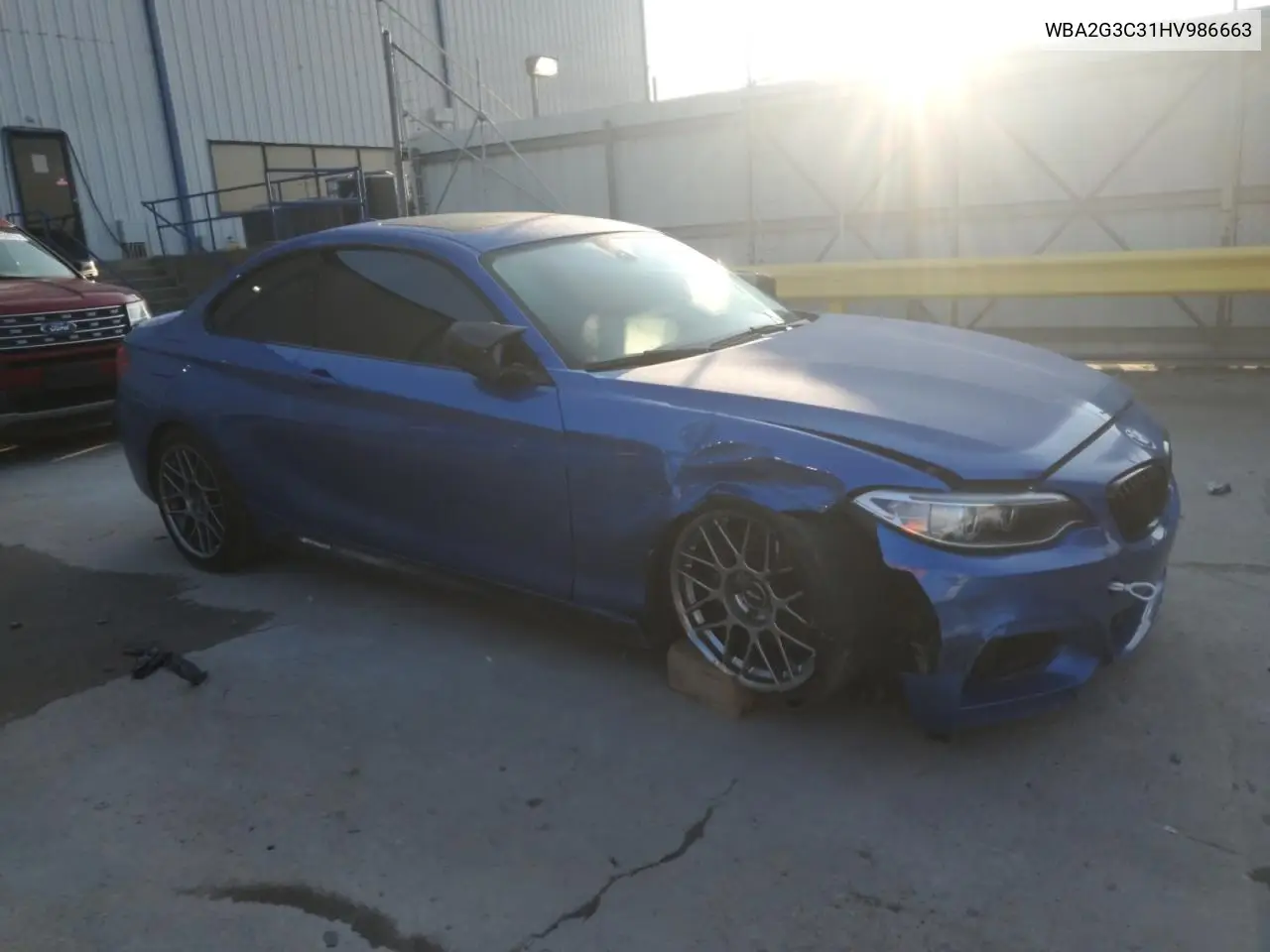 2017 BMW M240Xi VIN: WBA2G3C31HV986663 Lot: 62654615