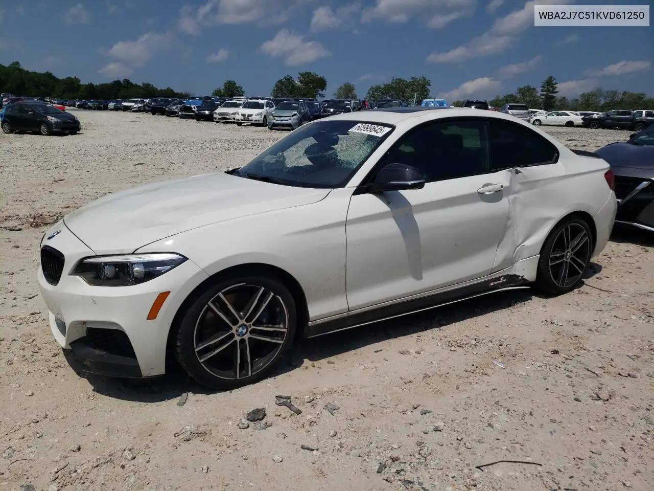 2019 BMW M240Xi VIN: WBA2J7C51KVD61250 Lot: 60999645