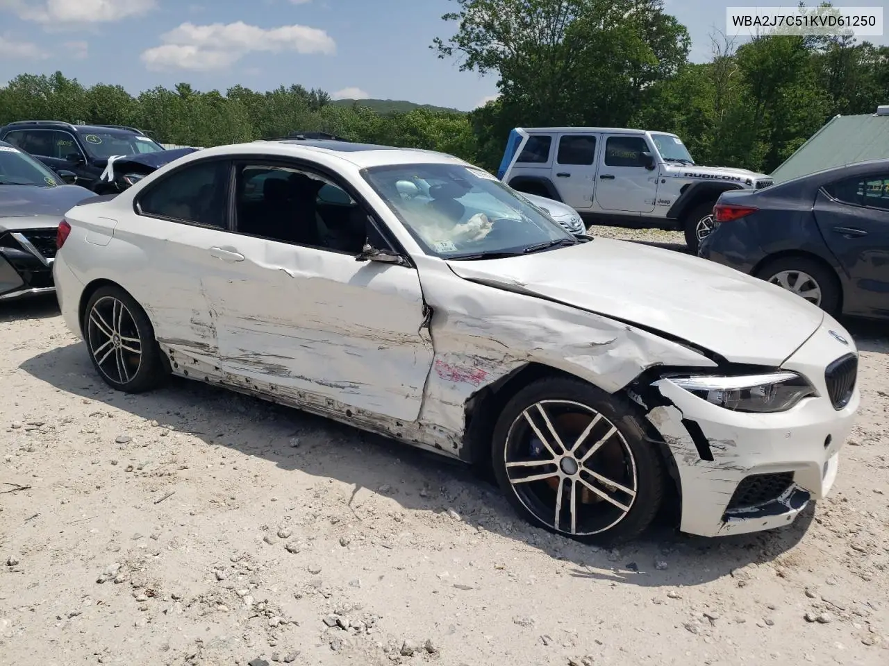 2019 BMW M240Xi VIN: WBA2J7C51KVD61250 Lot: 60999645